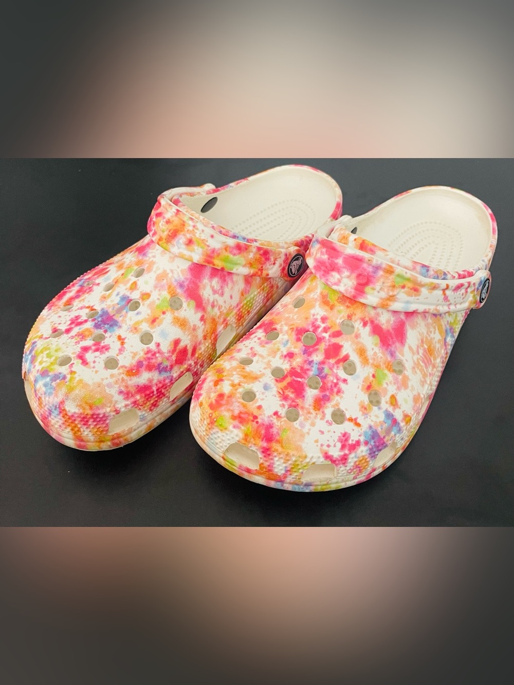 CROCS Women’s Vibrant Tie-Dye Slip-On Clog - Pink Multi